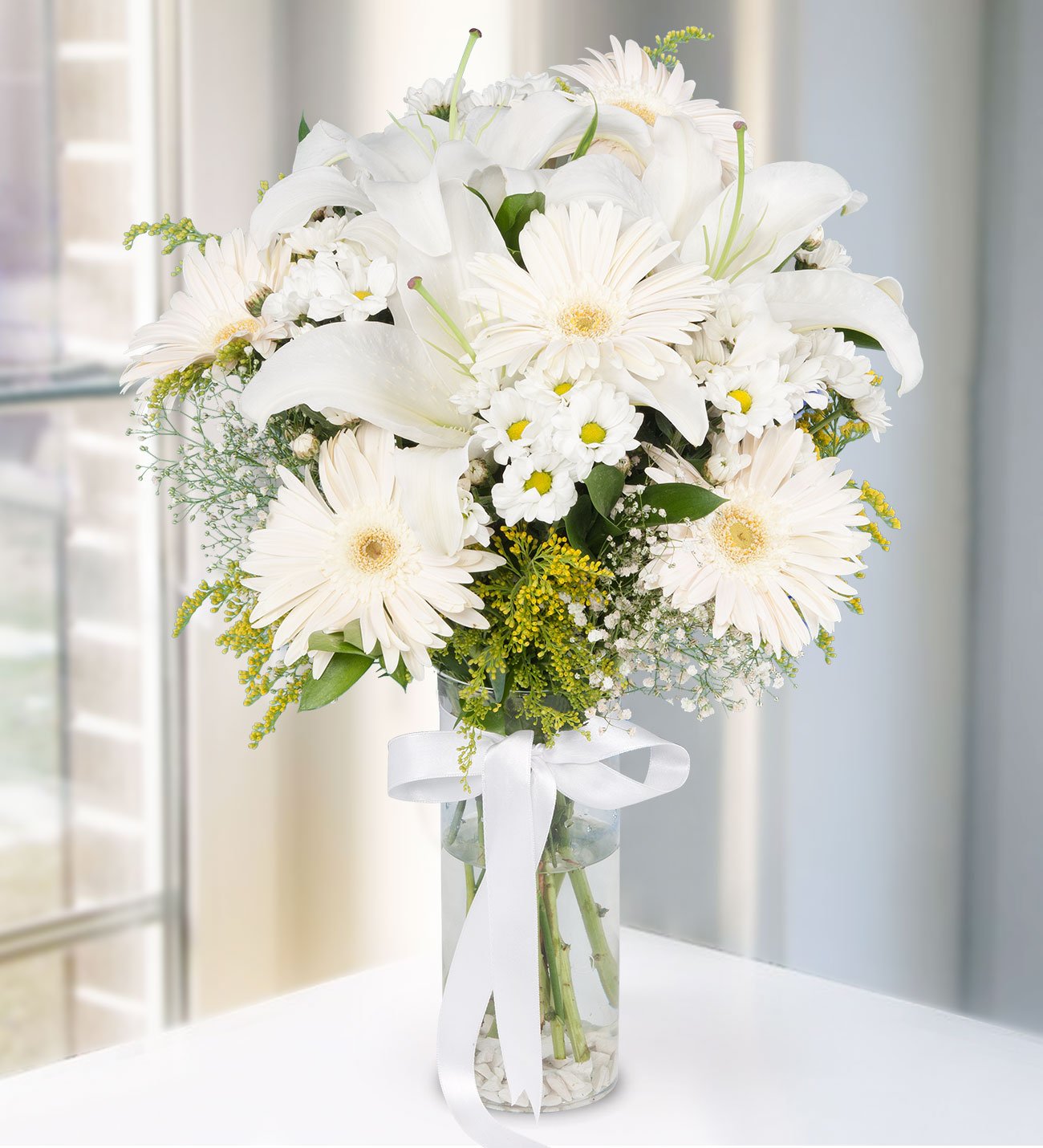 Lilyum Papatya ve Gerbera Aranjmanı