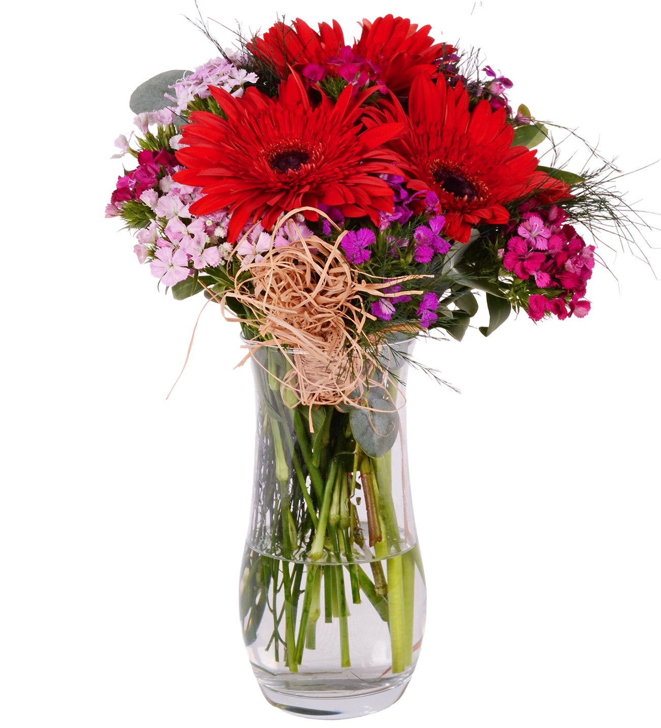 Vazoda Hüsnüyusuf Kırmızı Gerbera