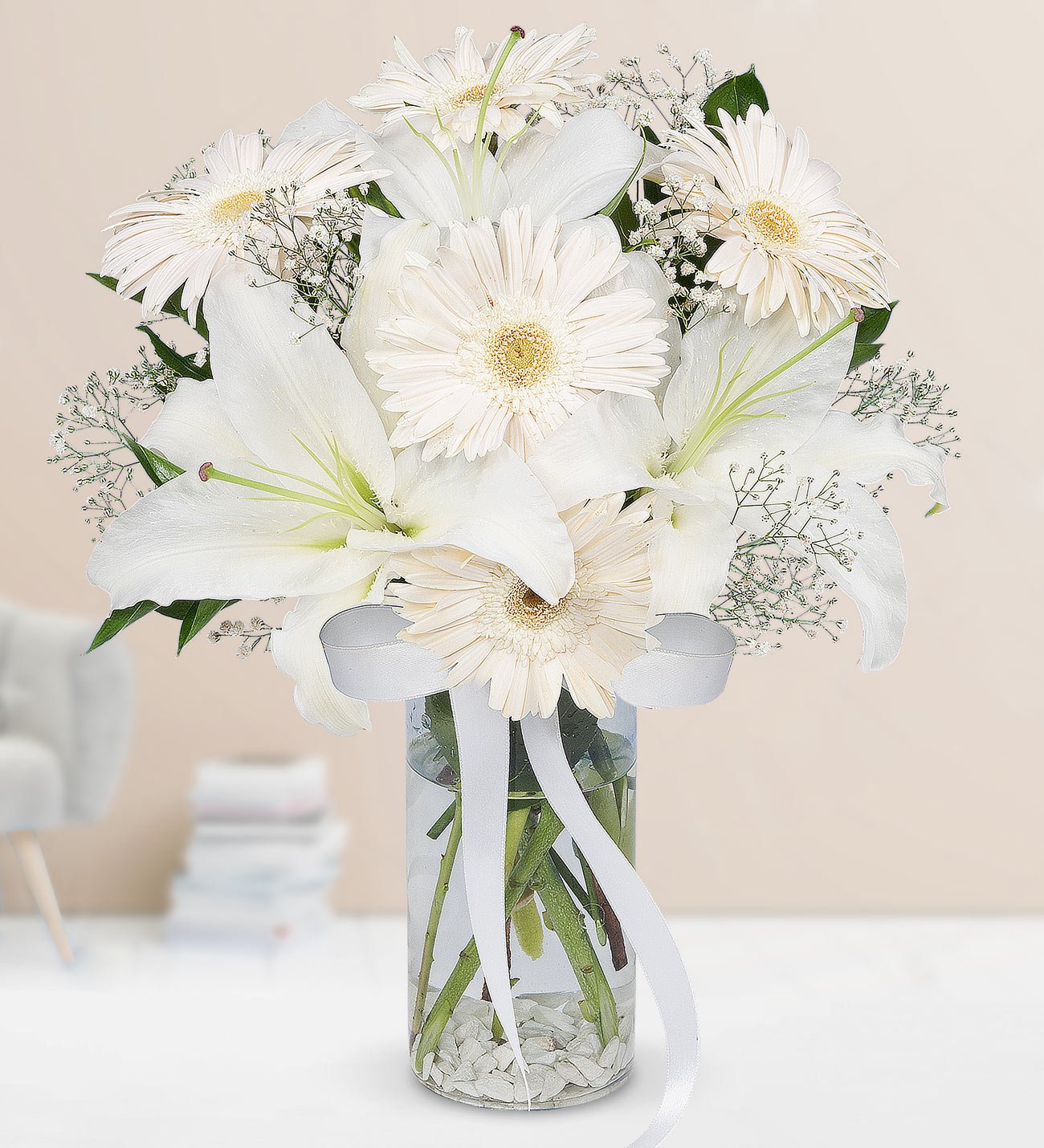 Vazoda Lilyum ve Gerbera